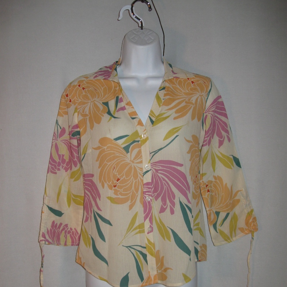 Anthropologie Fei Floral Crepe Blouse